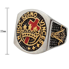 Knights Templar Commandery Ring - IN HOC SIGNO VINCES