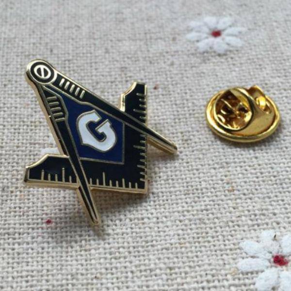 Master Mason Blue Lodge Lapel Pin - Compass and Square