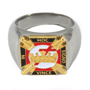 Knights Templar Commandery Ring - In Hoc Signo Vince Stainless Steel