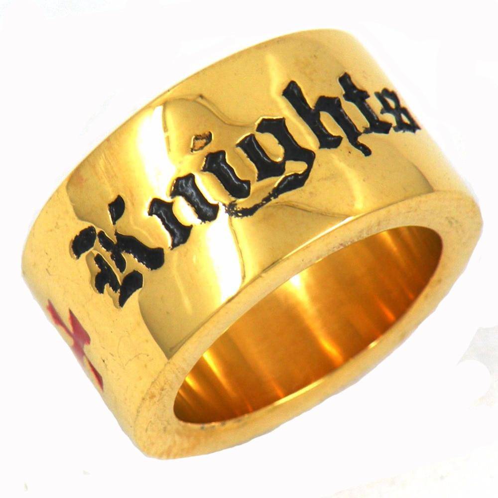 Knights Templar Commandery Ring - Cross Golden