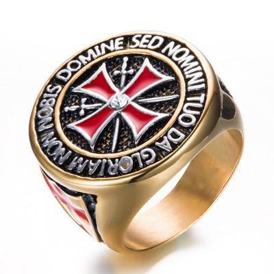 Knights Templar Commandery Ring - Non Nobis Domine Sed Nomini Tuo Da Gloriam