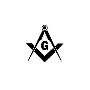 Master Mason Blue Lodge Sticker Decal - Compass Square G