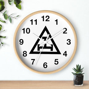 Royal Arch Chapter Clock - Wooden Frame - Bricks Masons