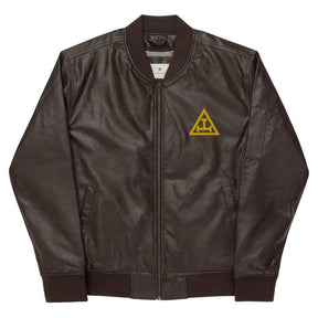 Royal Arch Chapter Jacket - Leather Golden Embroidery - Bricks Masons