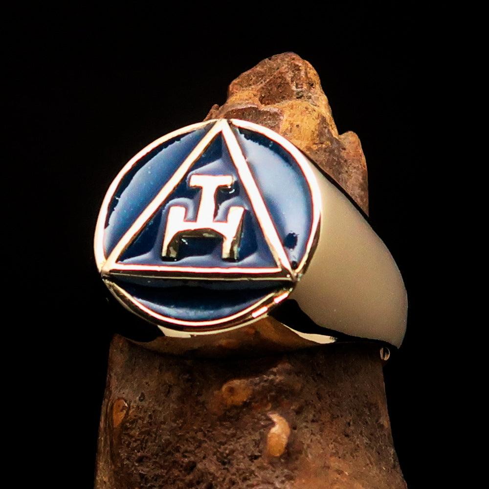 Royal Arch Chapter Ring - Blue Solid Brass - Bricks Masons
