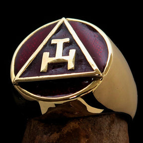 Royal Arch Chapter Ring - Red Solid Brass - Bricks Masons
