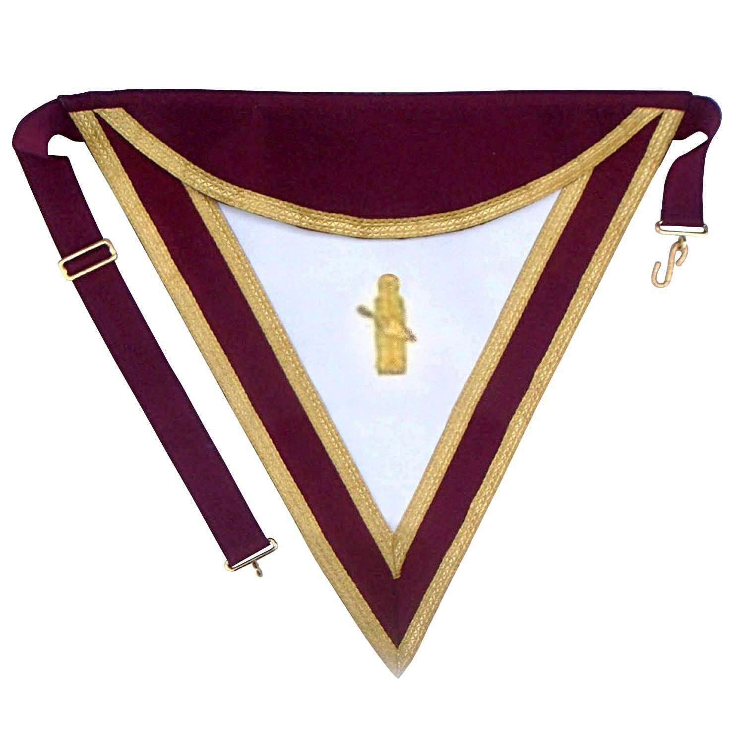 Royal & Select Masters Apron - Maroon - Bricks Masons