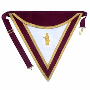 Royal & Select Masters Apron - Maroon - Bricks Masons