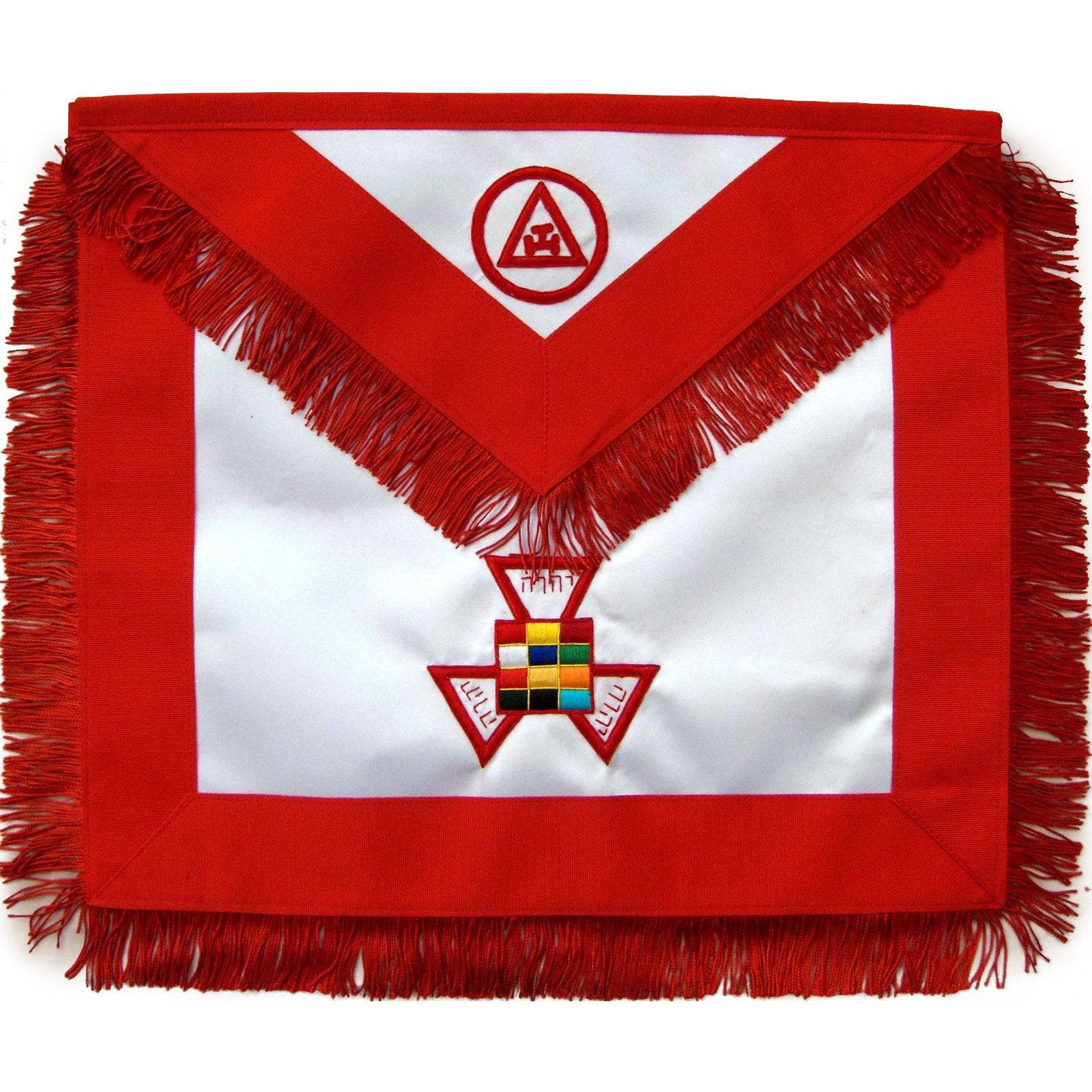 Past High Priest Royal Arch Chapter Apron - Red Hand Embroidery