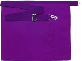 Past Illustrious Master Council Apron - Purple Grosgrain