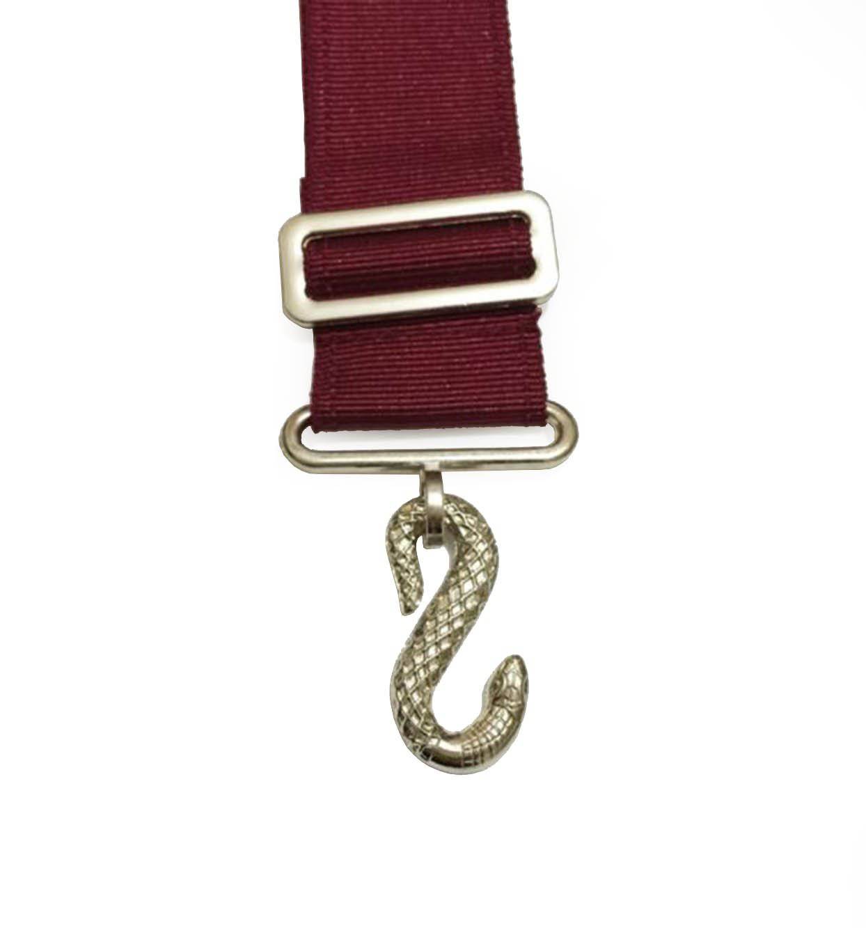 Masonic Apron Belt Extender - Mustard Belt with Silver/Gold Clasp