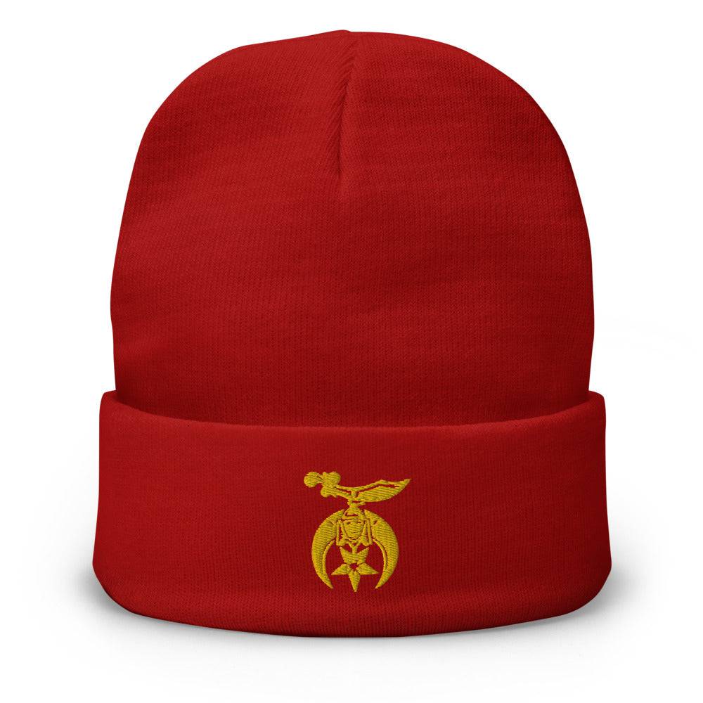 Shriners Beanie - Golden Embroidery Various Colors - Bricks Masons