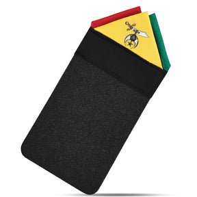 Shriners Pocket Square - Silk Tricolor Design - Bricks Masons