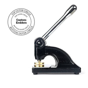 Shriners Seal Press - Long Reach Black Color With Customizable Stamp - Bricks Masons