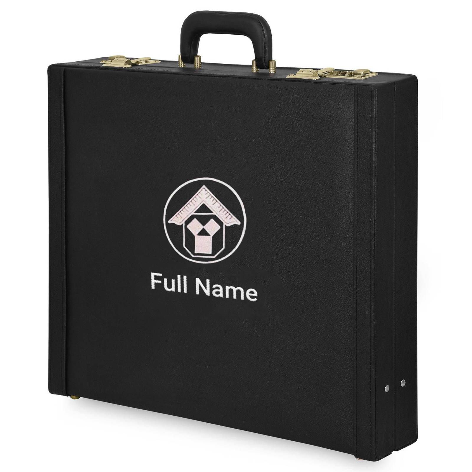 Past Master Craft Apron Case - Silver Machine Embroidery Various Sizes & Materials - Bricks Masons