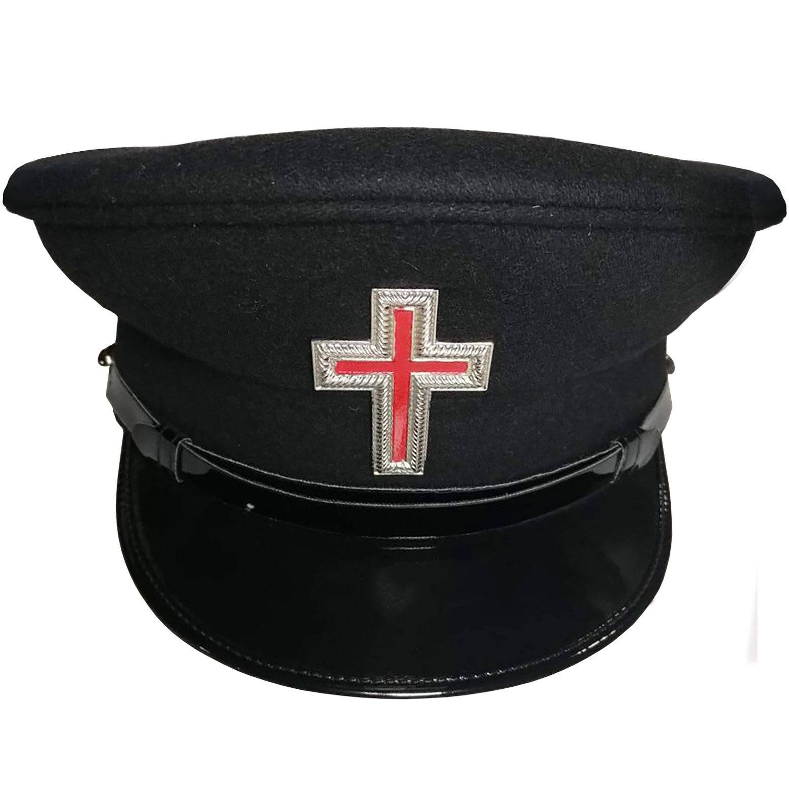 Sir Knight Knights Templar Fatigue Cap - Black Silver - Bricks Masons