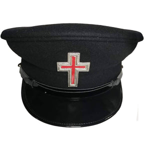 Sir Knight Knights Templar Fatigue Cap - Black Silver - Bricks Masons