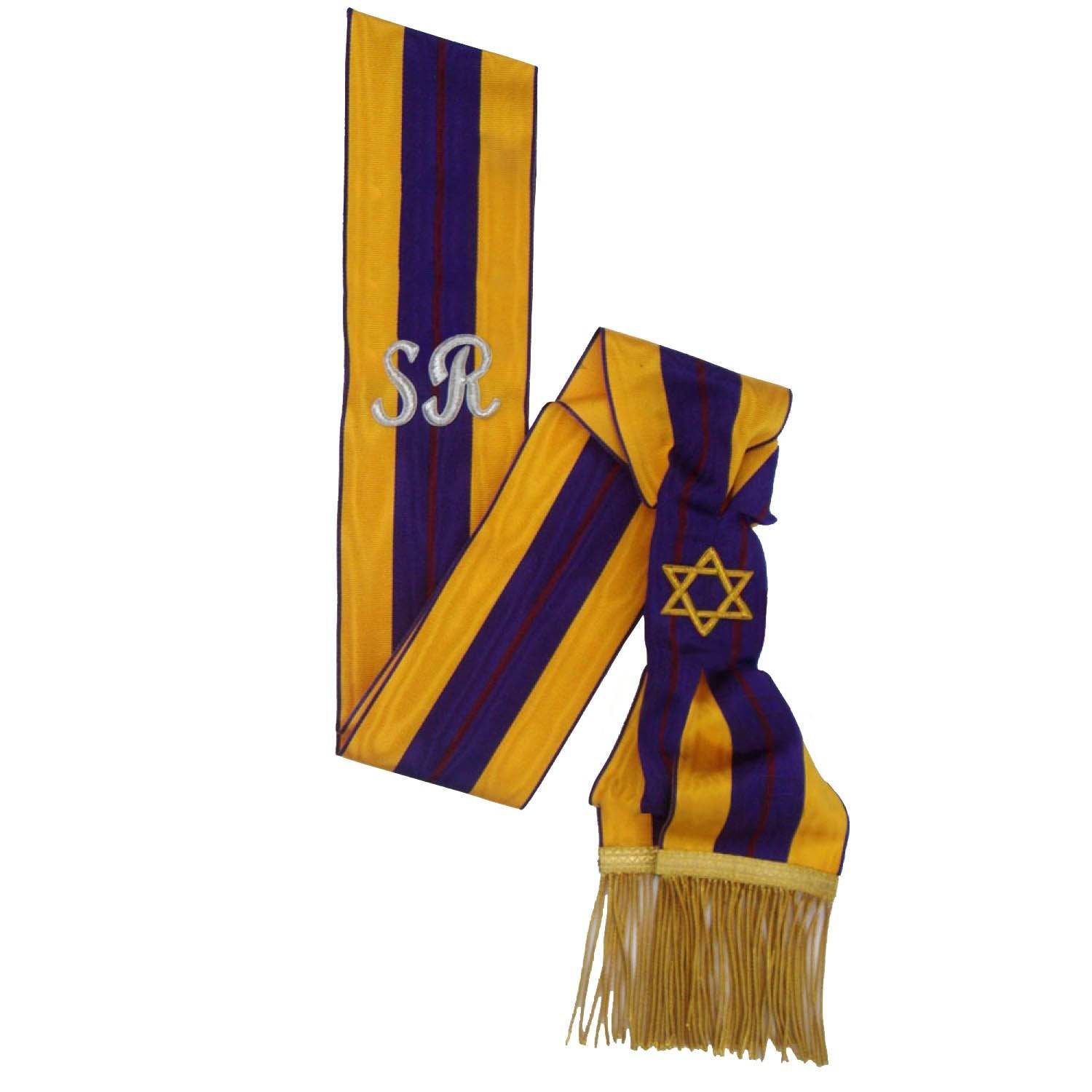 Supreme Ruler Order Of The Secret Monitor Sash - Tricolor - Bricks Masons