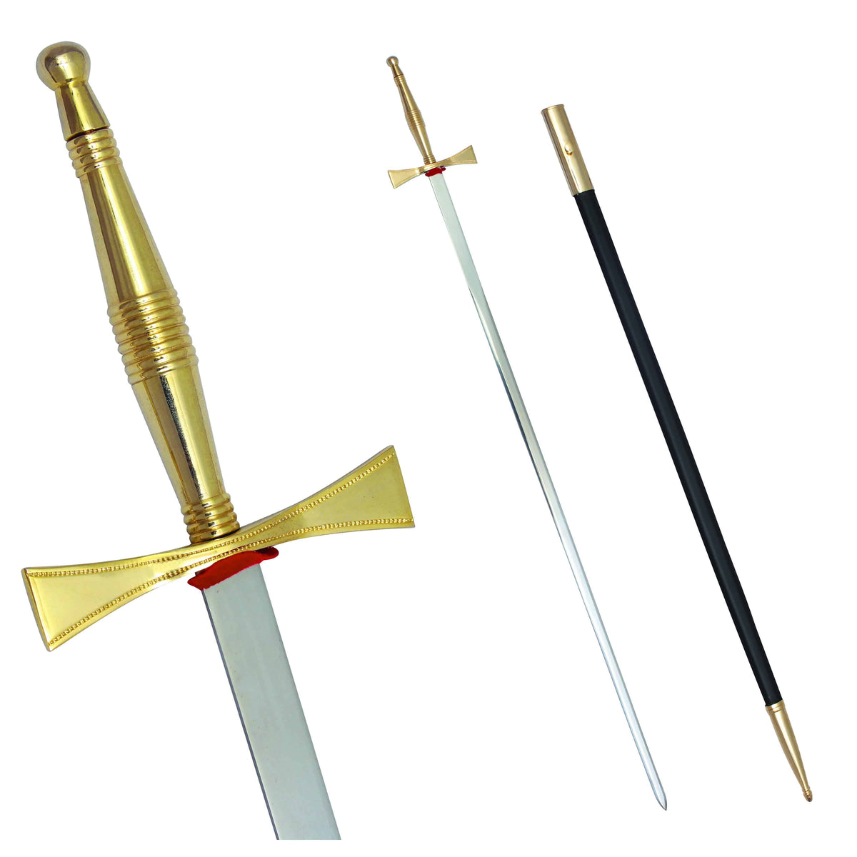 Universal Sword - Gold Hilt and Black Scabbard - Bricks Masons