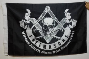 Widows Sons Flag - Skull & Bones - Bricks Masons