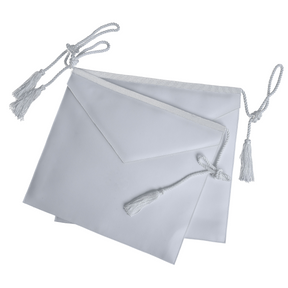 Entered Apprentice Blue Lodge Apron - White With Tassels - Bricks Masons