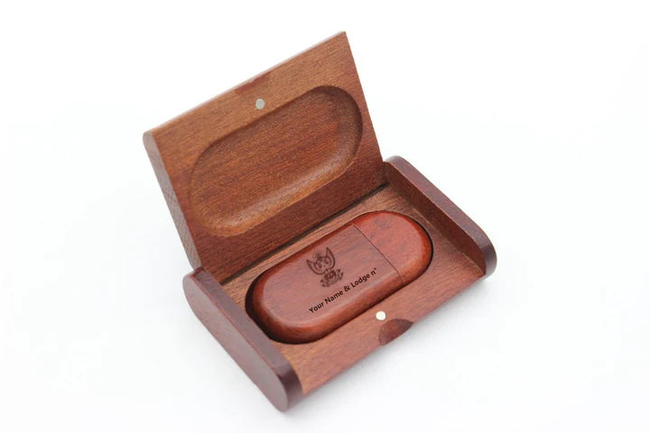 33rd Degree Scottish Rite USB Flash Drives - Wings Up Various Wood Colors - Bricks Masons