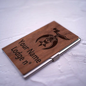 Shriners Business Card Holder - (RFID Protection) - Bricks Masons