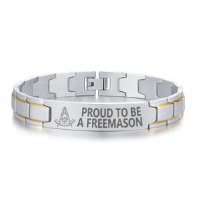 Past Master Blue Lodge California Regulation Bracelet - Stainless Steel - Bricks Masons