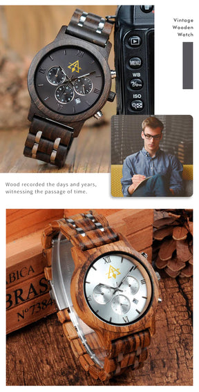 Council Wristwatch - Various Wood Colors - Bricks Masons