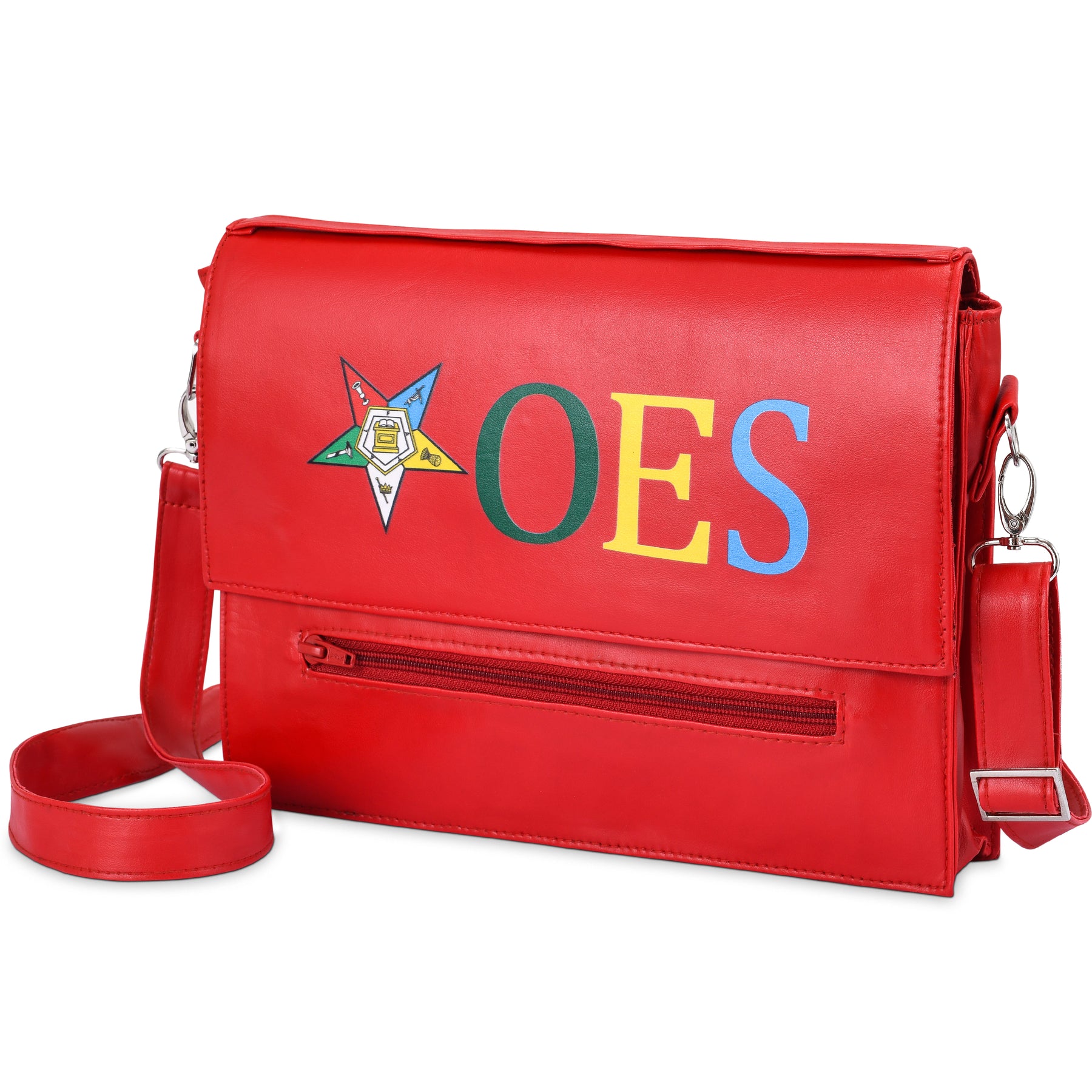 OES Handbag - Red Leather - Bricks Masons