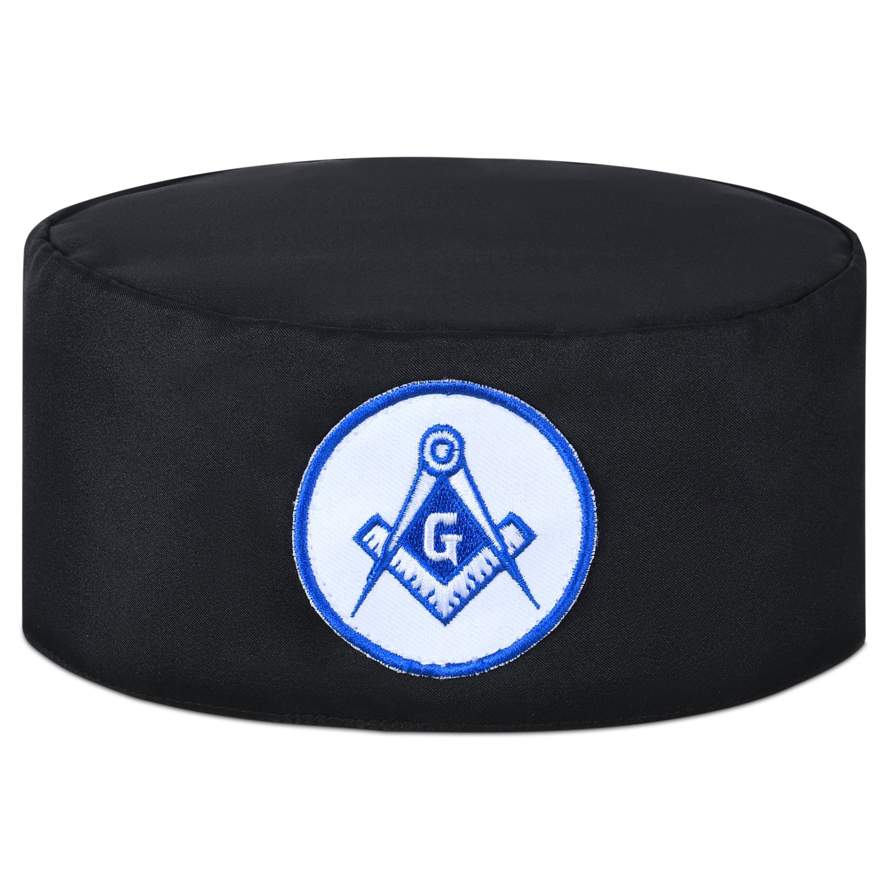 Master Mason Blue Lodge Crown Cap - White & Blue Emblem - Bricks Masons