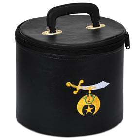 Shriners Fez Case - Black Synthetic Leather - Bricks Masons