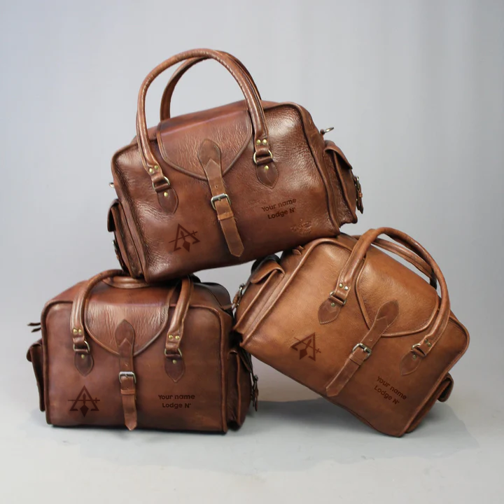 Council Travel Bag - Vintage Brown Leather - Bricks Masons