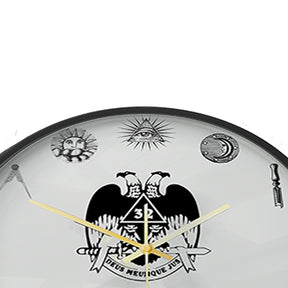 32nd Degree Scottish Rite Clock - Wings Down Frame with LED - Bricks Masons