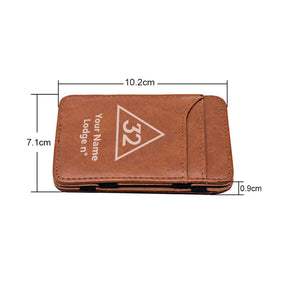32nd Degree Scottish Rite Wallet - Black & Brown - Bricks Masons