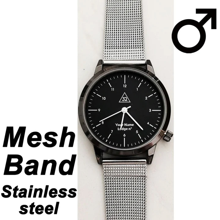 32nd Degree Scottish Rite Wristwatch - Various Colors - Bricks Masons