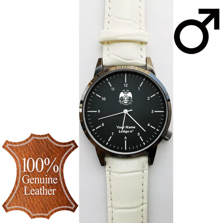 32nd Degree Scottish Rite Wristwatch - Wings Down Various Colors - Bricks Masons