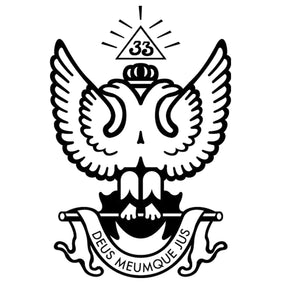 33rd Degree Scottish Rite Clock - Wings Up Frame with LED - Bricks Masons