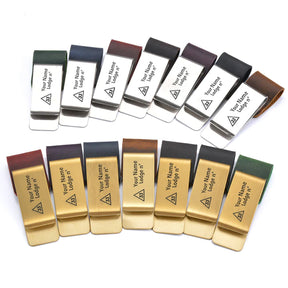 33rd Degree Scottish Rite Pen Holder - Leather Brass - Bricks Masons