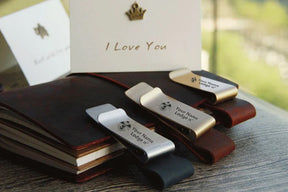 33rd Degree Scottish Rite Pen Holder - Wings Down Leather Brass - Bricks Masons