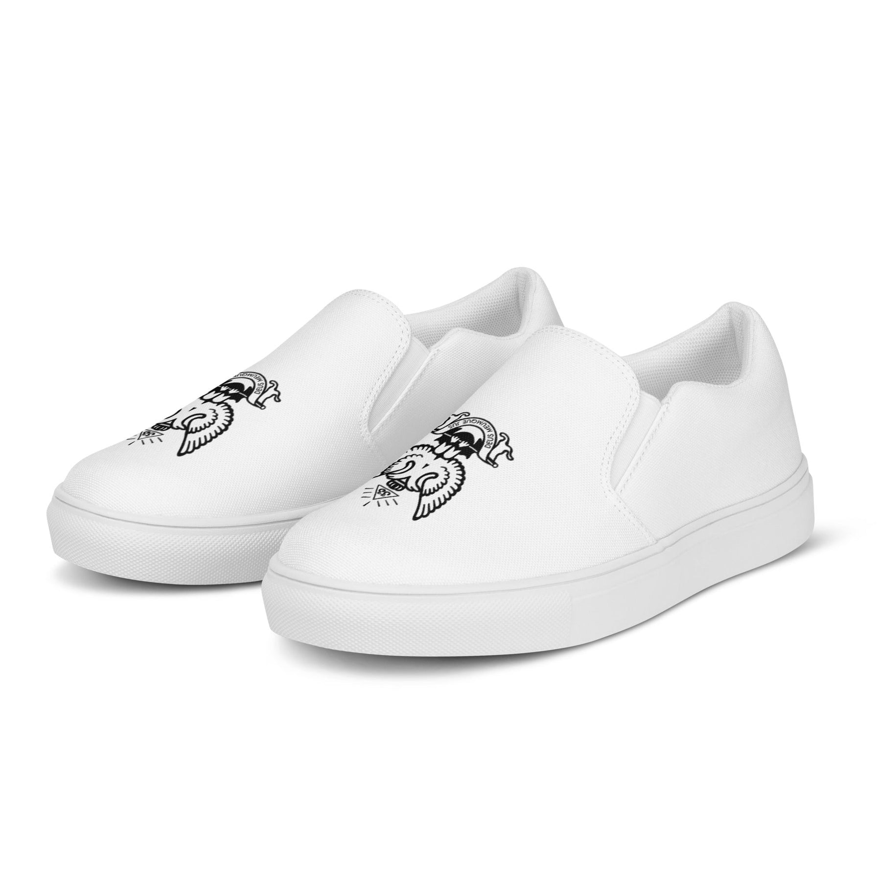 33rd Degree Scottish Rite Sneaker - Wings Up Slip-On Canvas - Bricks Masons