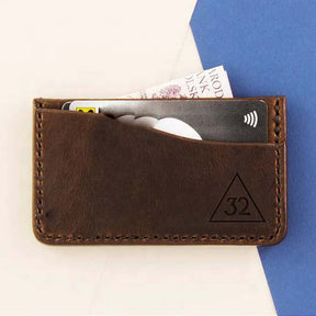 32nd Degree Scottish Rite Wallet - Dark Brown - Bricks Masons