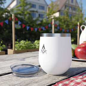 Master Mason Blue Lodge Vacuum Cup - Square & Compass All Seeing Eye - Bricks Masons