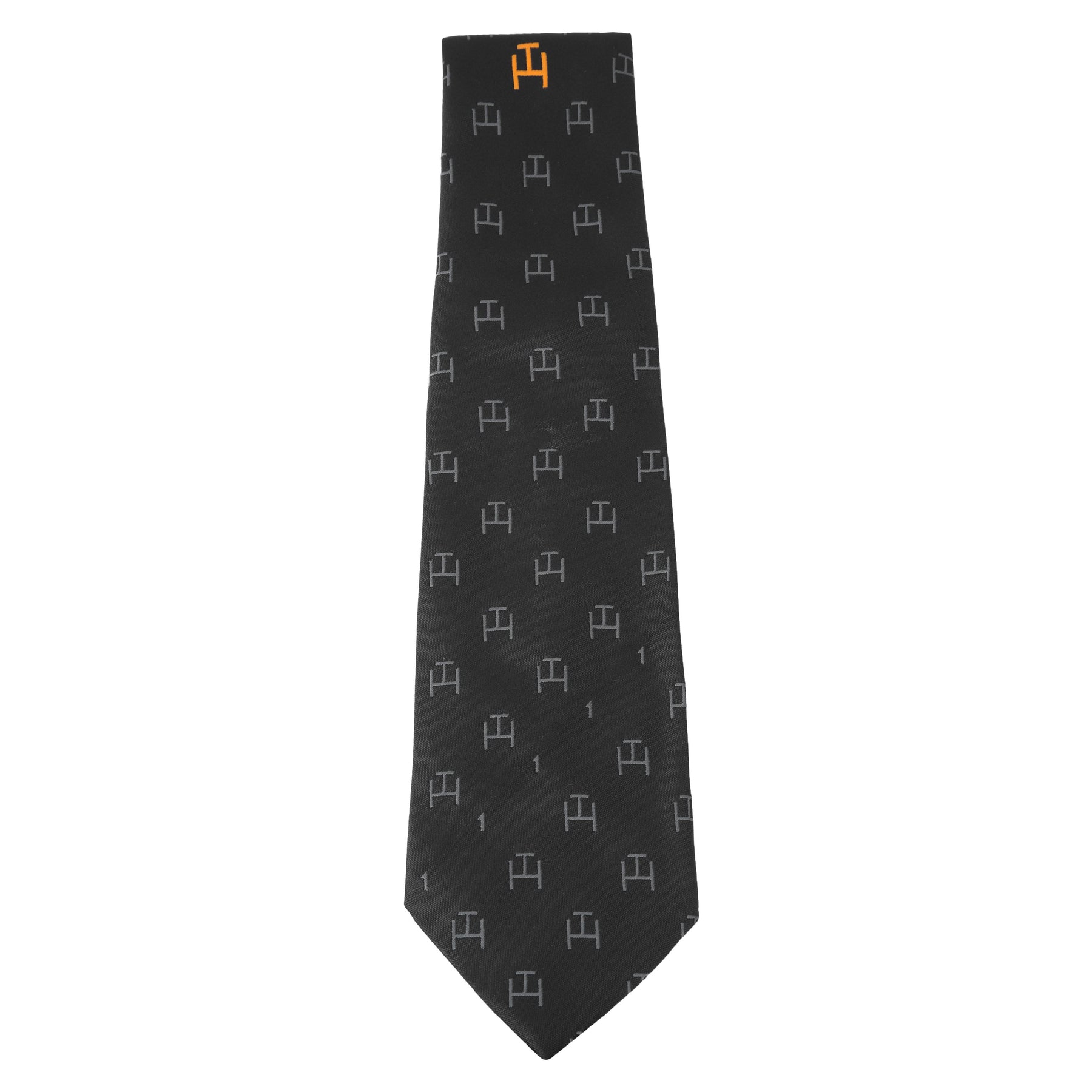 Royal Arch Chapter Necktie - Black With Machine Embroidery Emblem - Bricks Masons