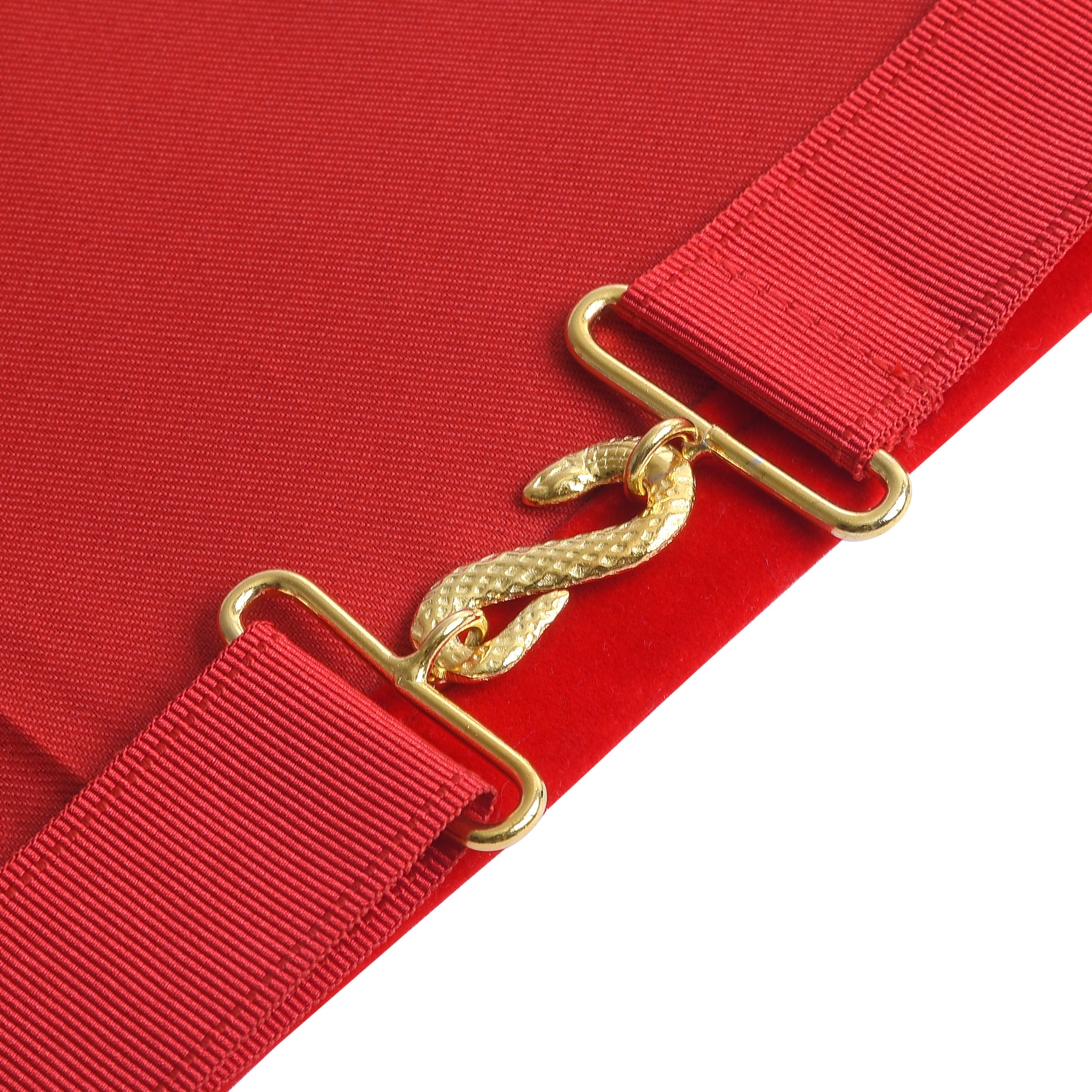 Past High Priest Royal Arch Chapter Apron - Red Velvet With Gold Embroidery - Bricks Masons