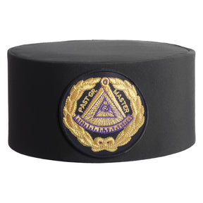 Past Grand Master Blue Lodge Crown Cap - Black Patch With Gold Emblem - Bricks Masons