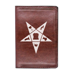 OES Wallet - Black & Brown - Bricks Masons