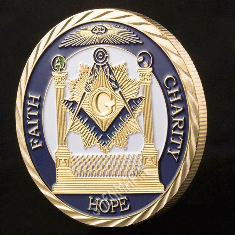 Faith Hope Charity Making Good Men Better Masonic Gold Coin - Bricks Masons