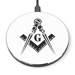 Master Mason Blue Lodge Wireless Charger - Square & Compass G Wireless - Bricks Masons