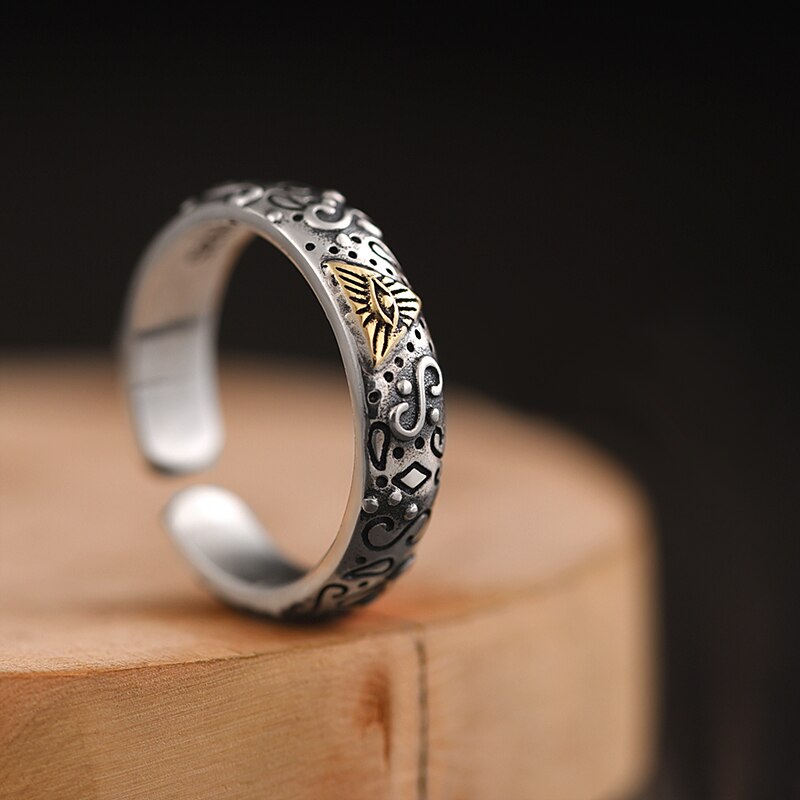 Eye Of Providence Ring - Adjustable 925 Sterling Silver - Bricks Masons